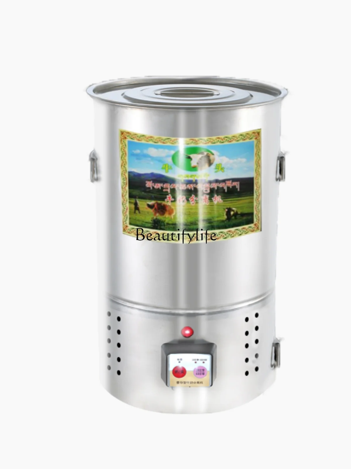 Full Electric Household Milk Separation Degreasing Machine Large Capacity Full Steel Barrel