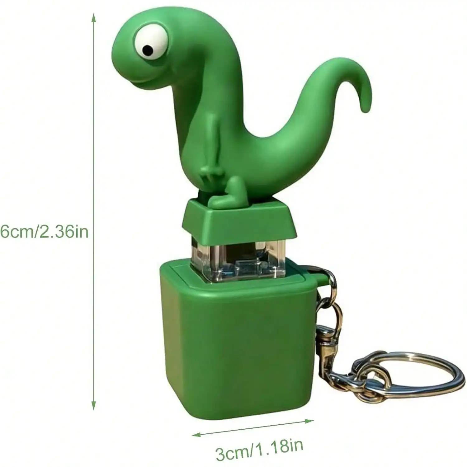 Rechargeable Lizard Sound Button Keychain Fidget Toy, Portable Click Stress Reliever For Travel Essential Car Accessories Summer image 7