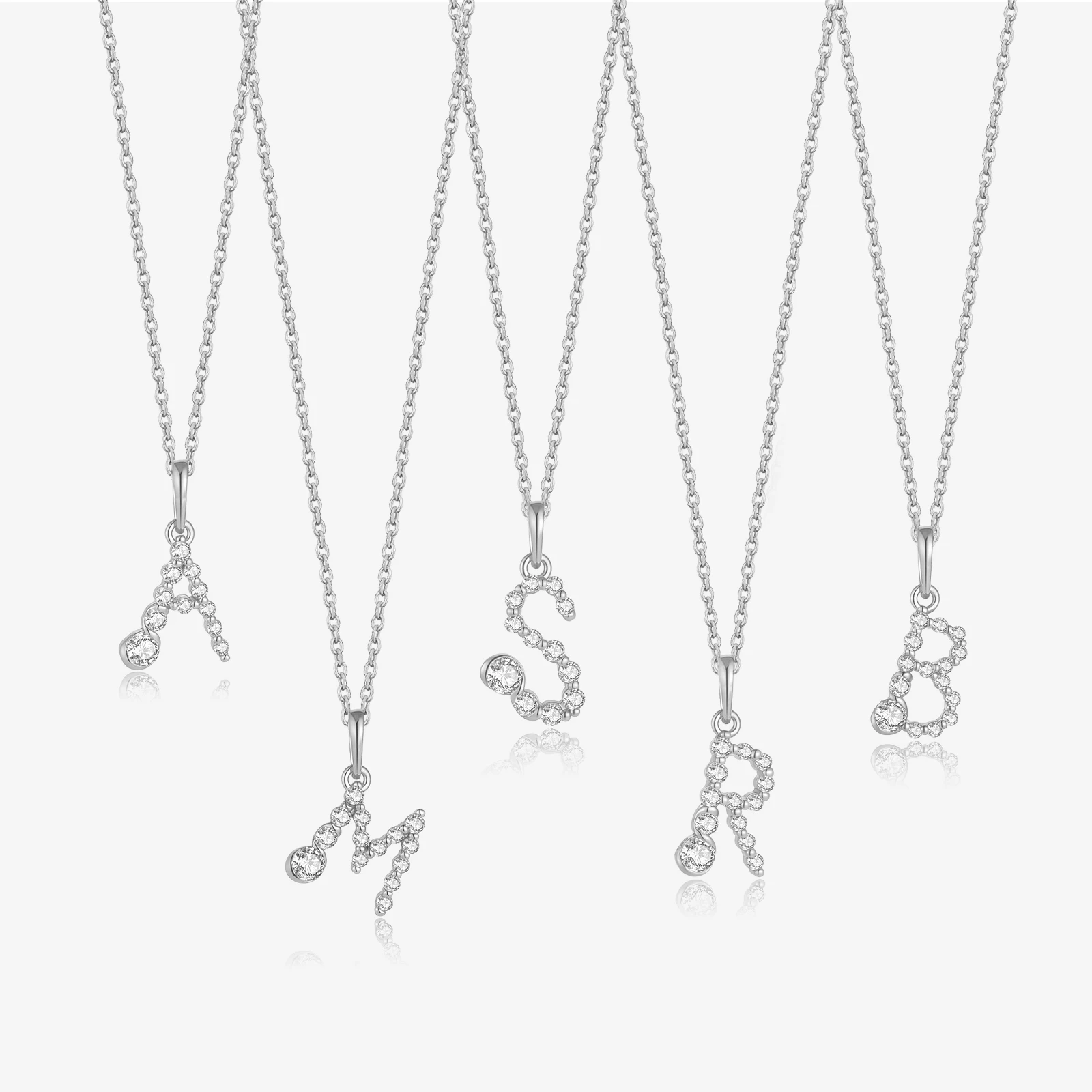 

VEWANT Women 925 Sterling Silver 26 Letter A M Initial Alphabet Necklace with Zircon CZ 2026 Luxury Birthday Fine Daily Jewelry