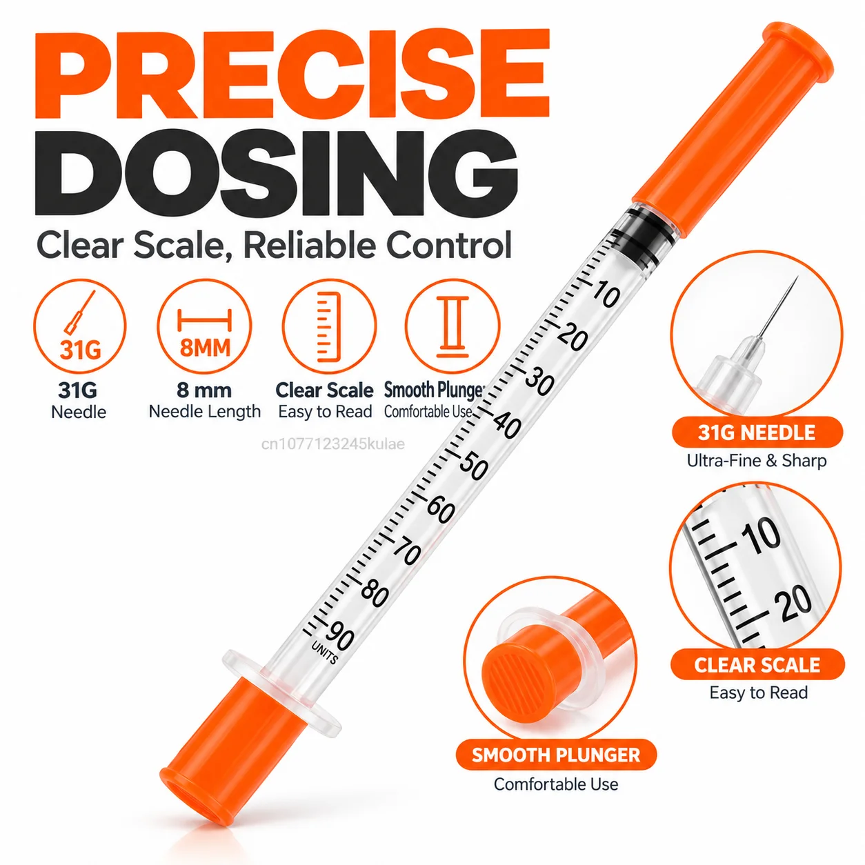 10pcs 1ml 0.5ml Disposable Veterinary Syringes with 30G 31G Needles for Dogs Cats Pet Animal Injection Plastic Medical Supplies