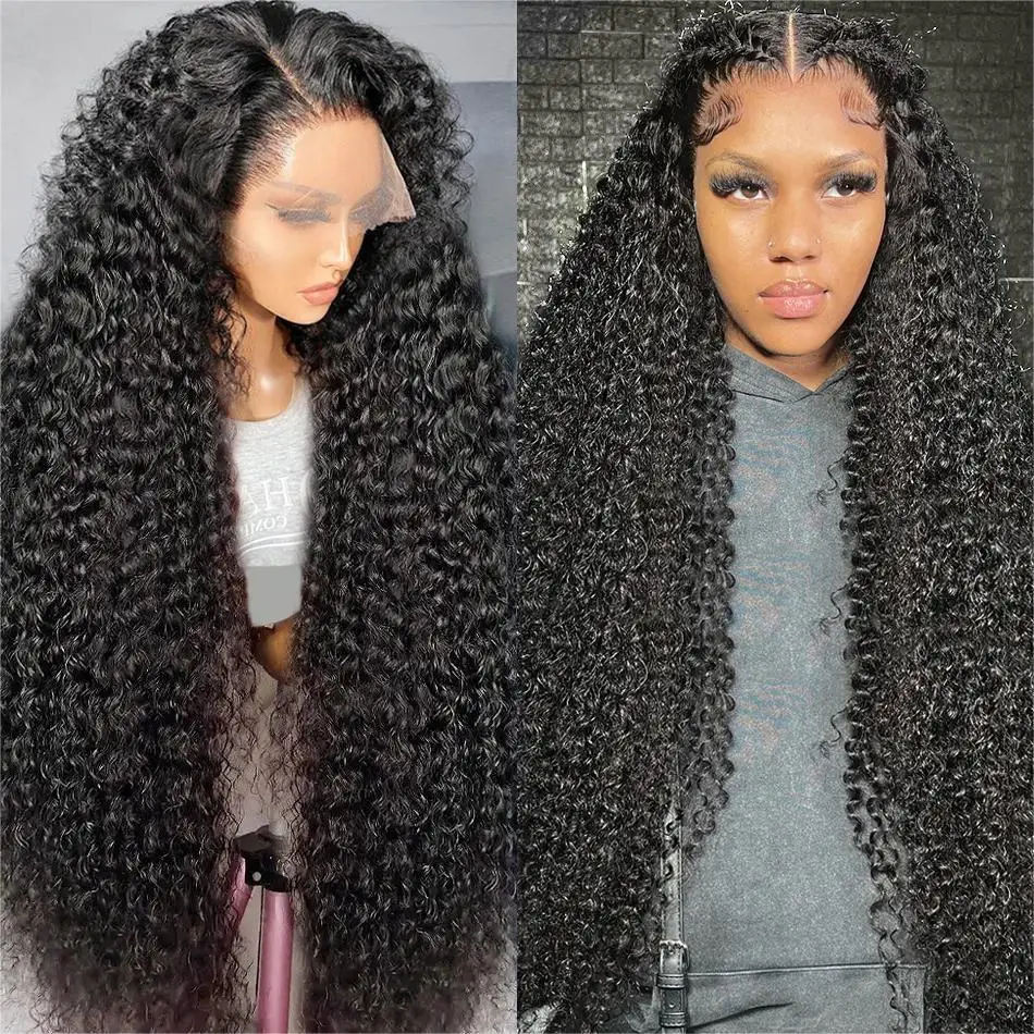 

Deep Wave 13x4 Lace Front Wig 30 40 Inch 200 Density 13x6 HD Transparent Lace Frontal Human Hair Wig For Women