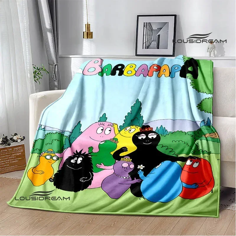

Barbapapa Cartoon Blankets Picnic blanket blankets for beds Flange Warm blanket Home travel blankets bed linings birthday gift