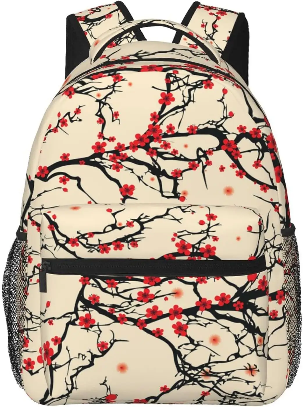 Japanese Cherry Blossom Pattern Stylish Casual Backpack Purse Laptop Backpacks Pockets Computer Daypack For Work Business Travel