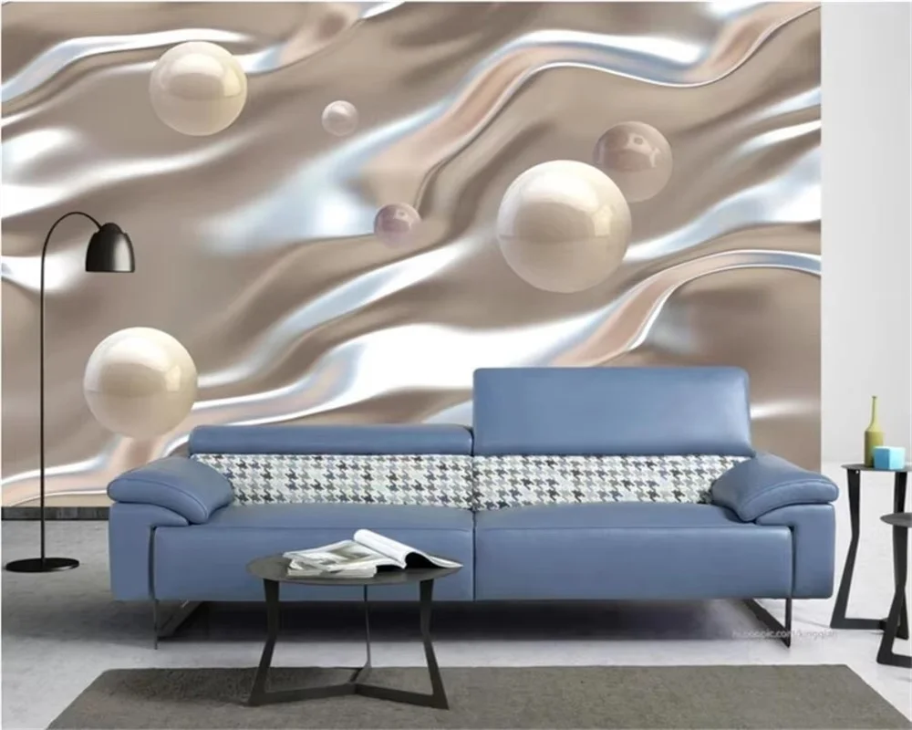 

3D Photo Custom Wallpaper - Stereo Space Future Technology Abstract Architecture Ball Murals for Hotel Cafe Background Wall Deco