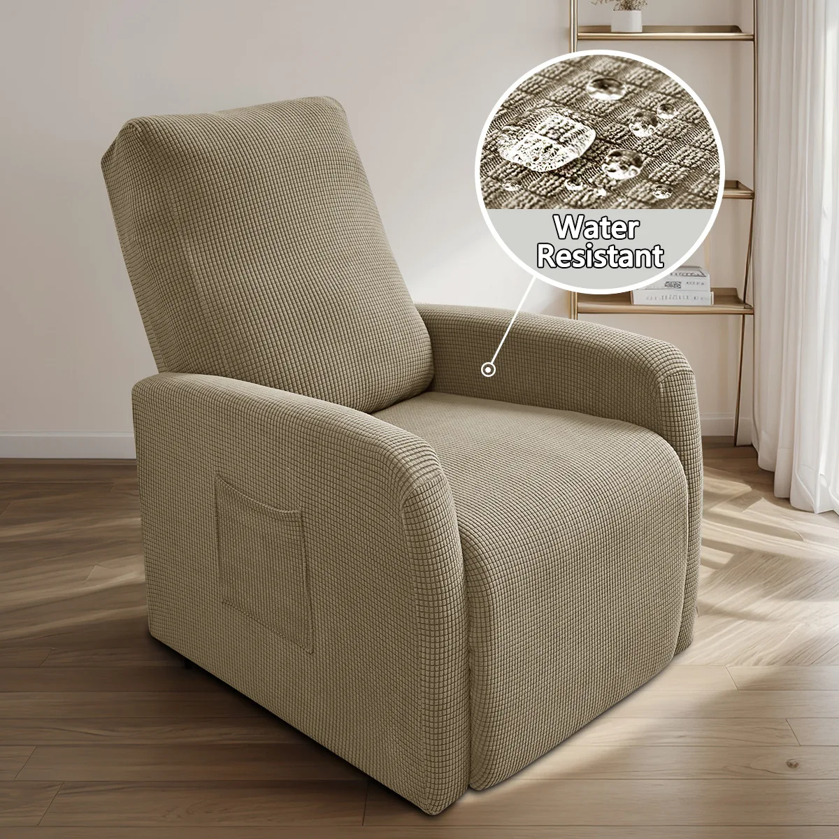 Accesorios para el hogar, funda de sofá elástica de poliéster Littel Chivas, funda de sofá elástica de Color sólido, funda para silla decorativa para el hogar