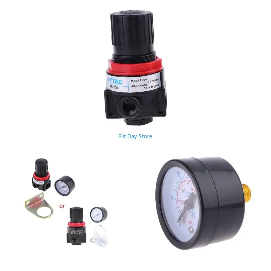 

F92C AR-2000 G1/4'' Pneumatic Mini Air Pressure Regulator Control Compressor