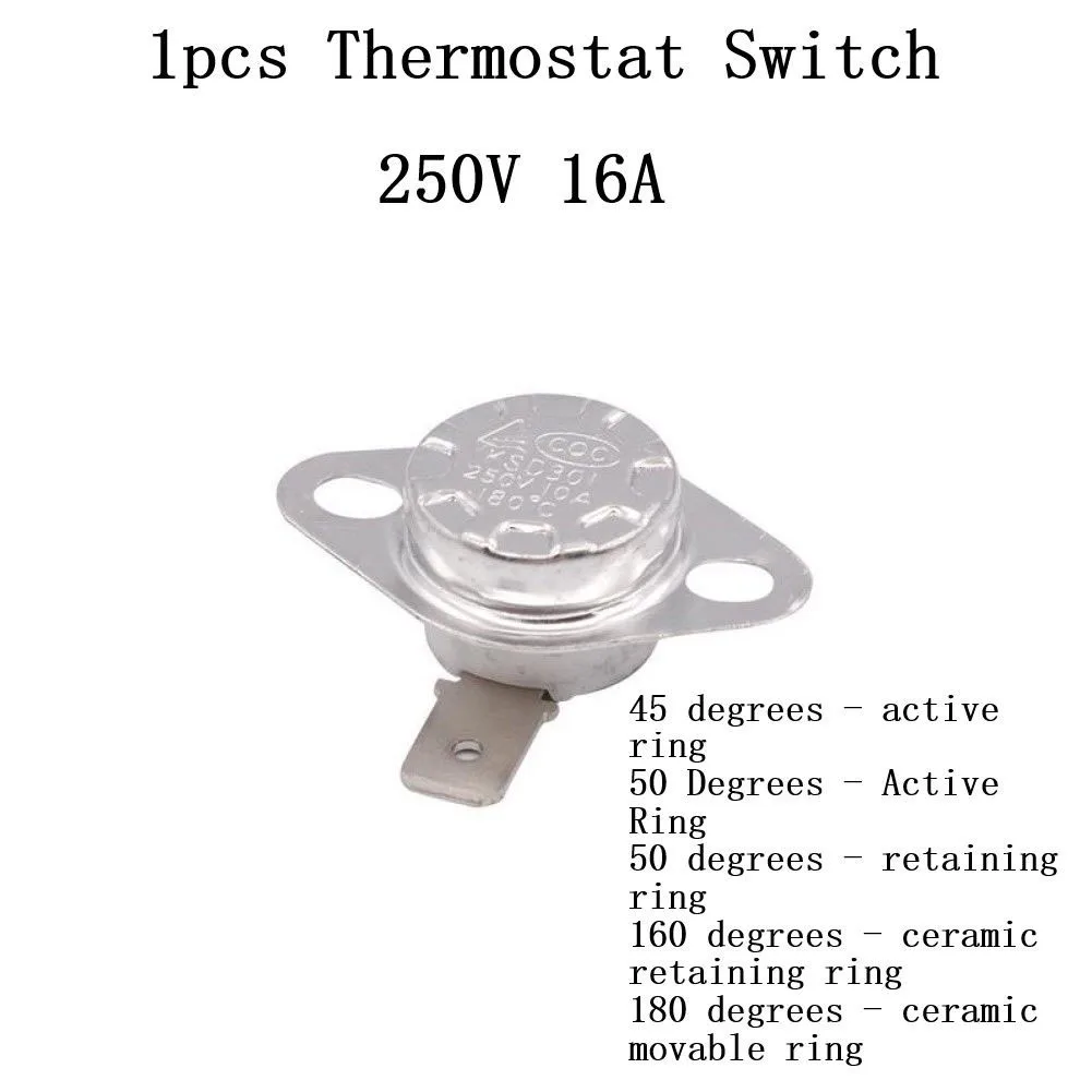 Practical Thermo Switch Temperature Switch Opener Temperature Limiter 16A for Easy to Use Temperature Regulation