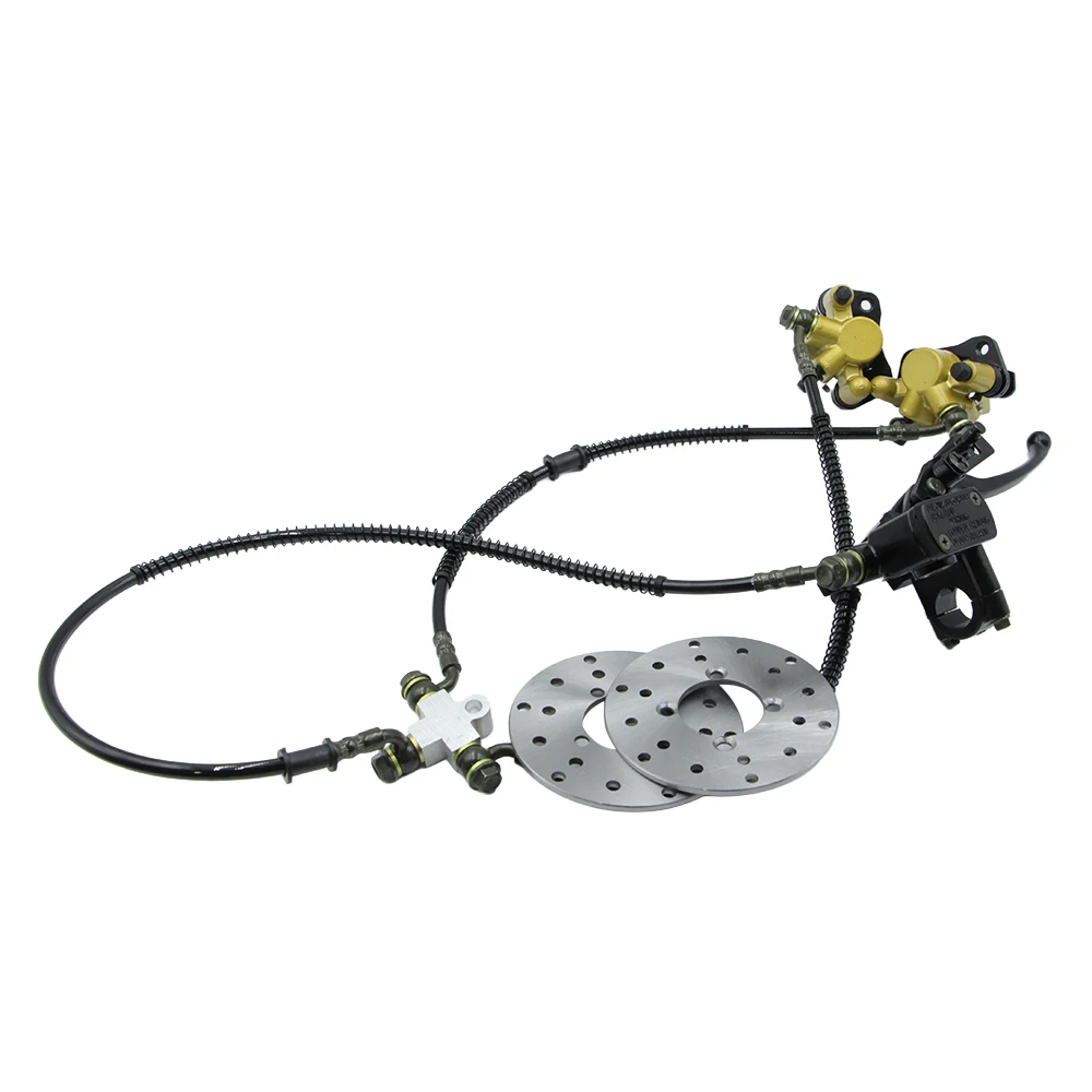 1 Set Twin Scheibenbremse Montage Vordere Scheibenbremssattel System Für 70cc 90cc 110cc 125cc ATV Buggy Quad Motorrad Zubehör