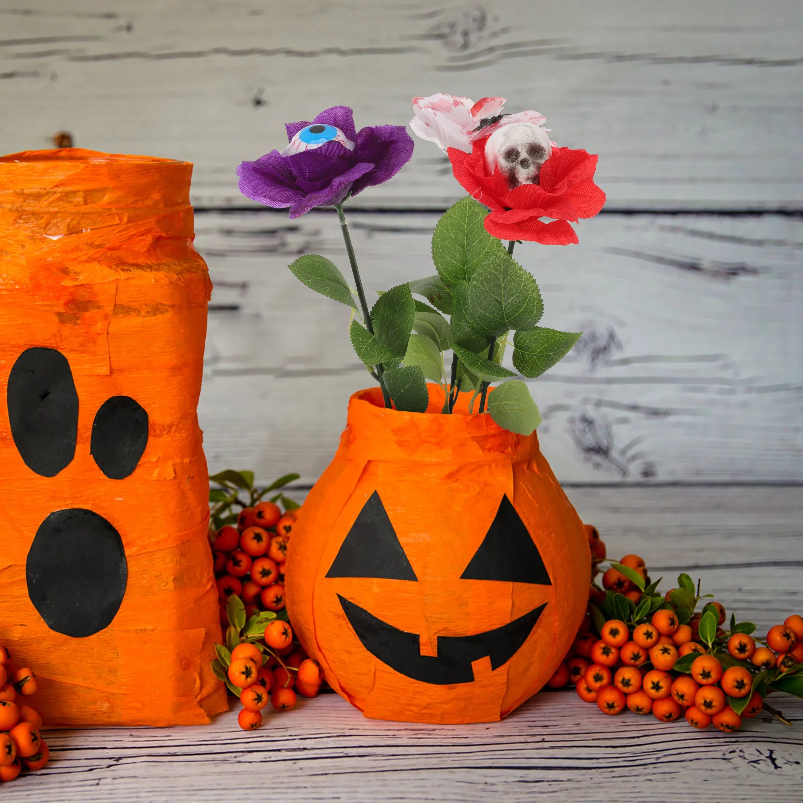 

3Pcs Halloween Eyeball Fake Flowers Spider Decorations Artificial Horror Party Supplies Creepy Home Decor