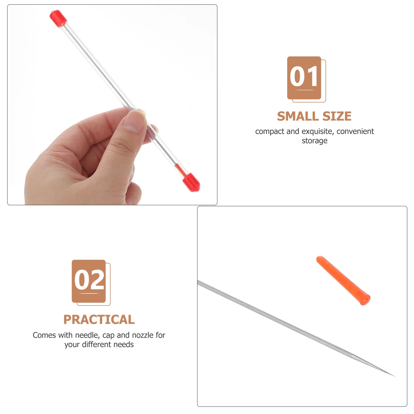 Aiguille d'aérographe 0.3Mm, 5 pièces, pointe de précision en acier inoxydable, cône plus long pour motif de pulvérisation à ligne Fine, remplacement de buse polie