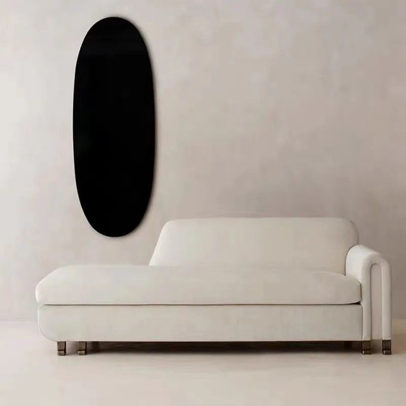 Nordic simple modern fabric beauty couch small apartment living room concubine chair creative model room sales hall sofa