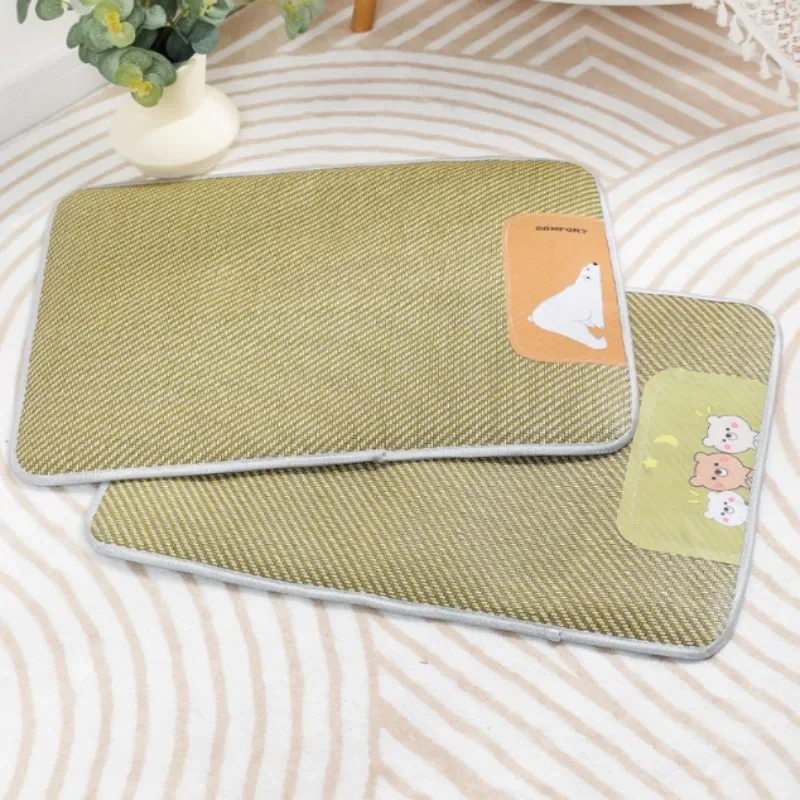 2025 Summer Cooling Pet Mat  Breathable Bamboo Dog Cat Bed Pad Ice Gel Cushion for Kennel Crate Indoor Outdoor