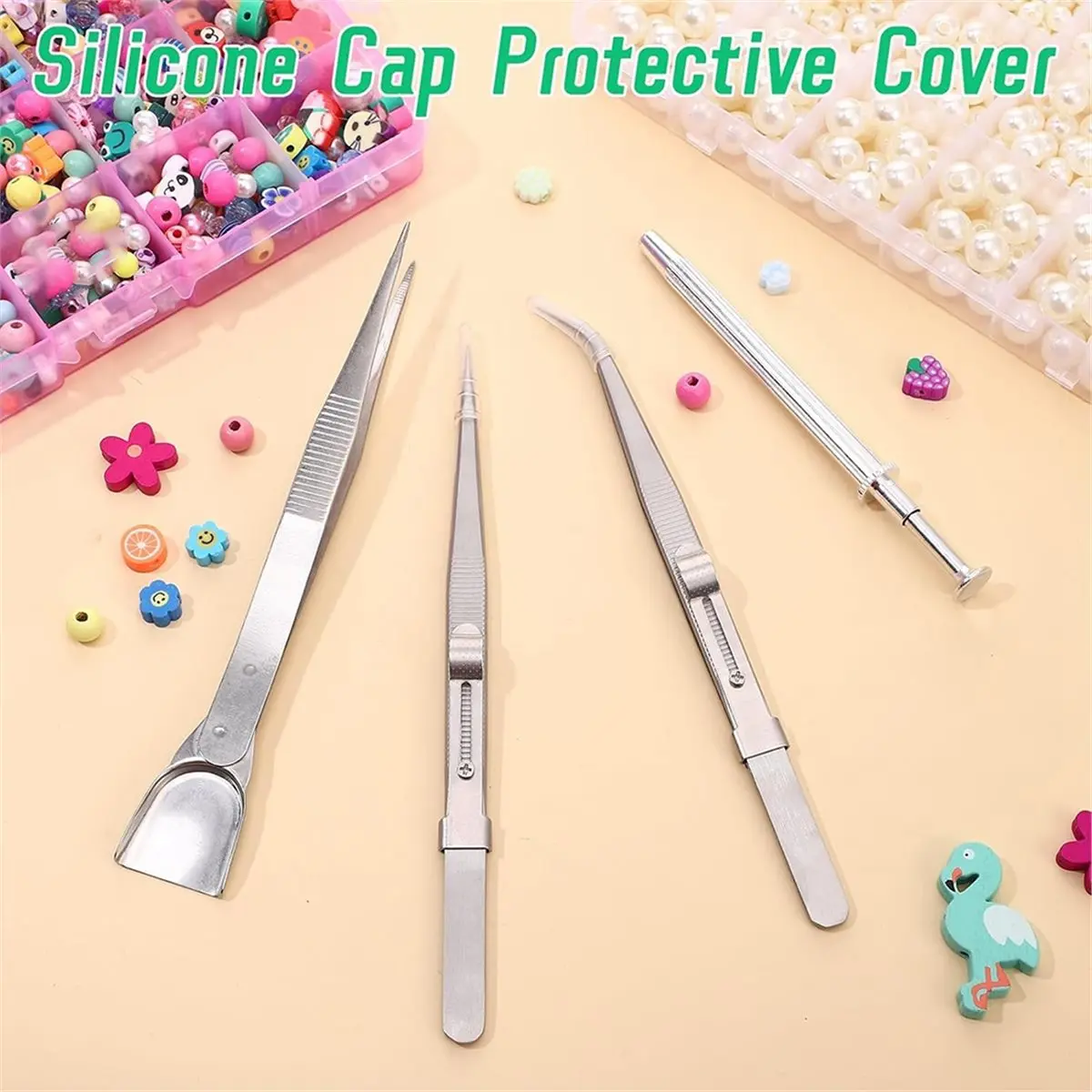 4PCS Grabber Tool Holder Set Jeweler'S Pick Up Sprinkle Pen 4 Claw Piercing Ball Jewelry Locking Tweezers [2026 MOCC]