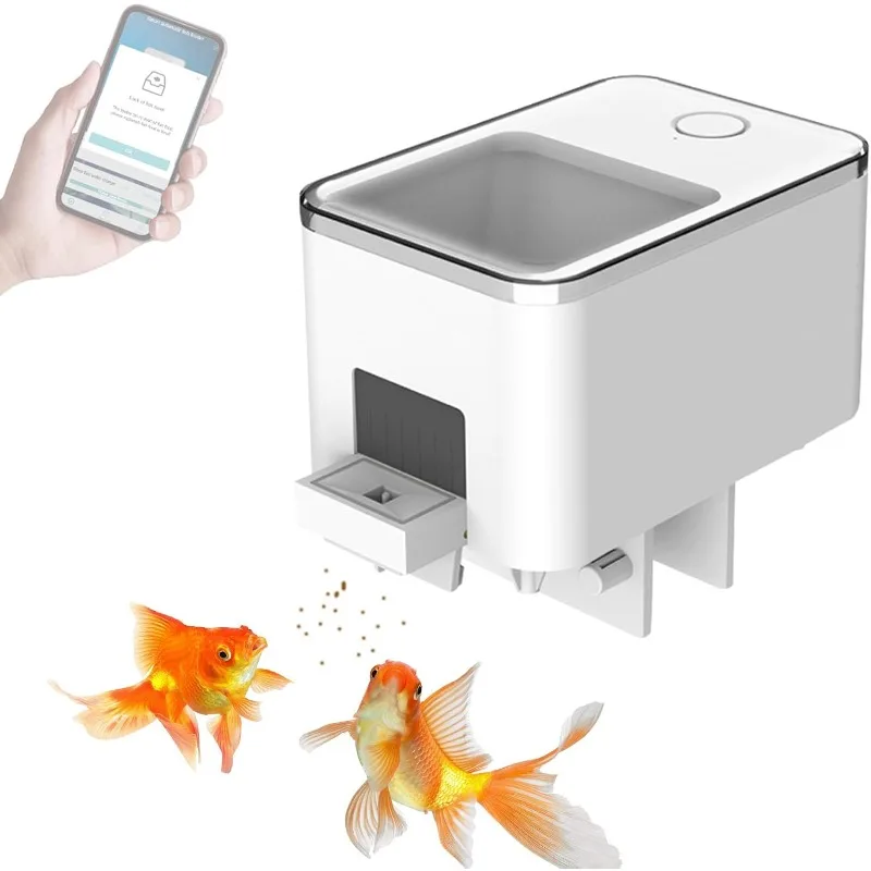 WiFi Intelligent Timing Automatic Feeder Aquarium Goldfish Feeder 100ML Large Capacity Fish Feeder APP Control