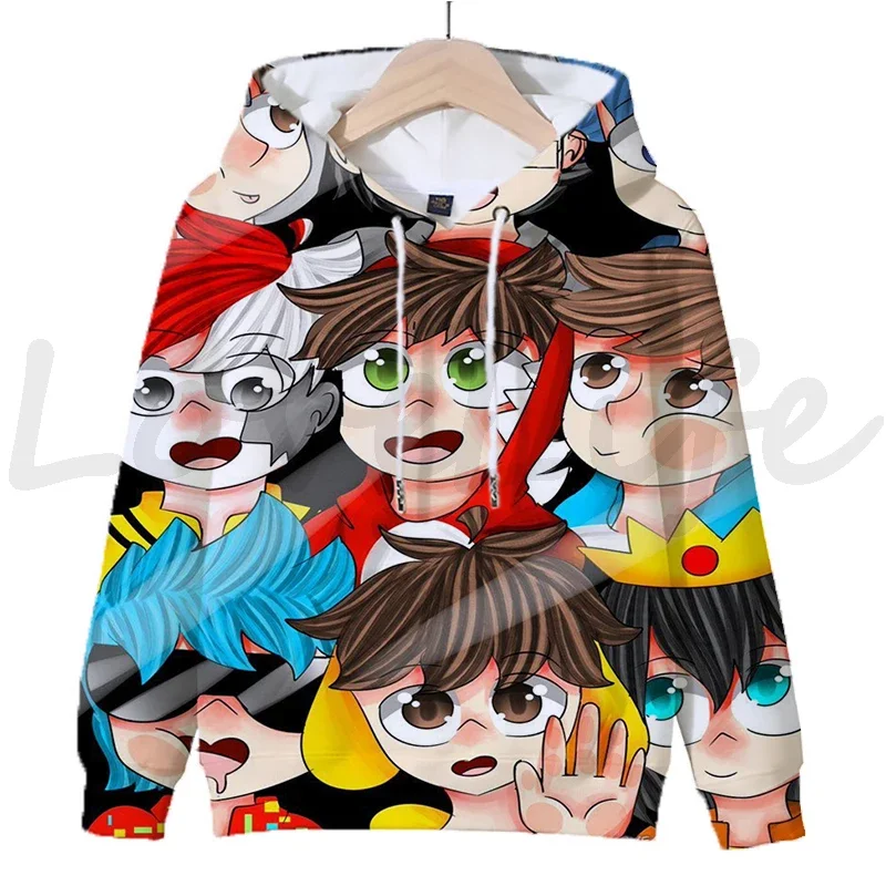 Compadretes Mikecrack Hoodies Boys Girls Cartoon Sweatshirts Pullover Teenage Harajuku Streetwear Tops kids 3D Clothes Sudadera