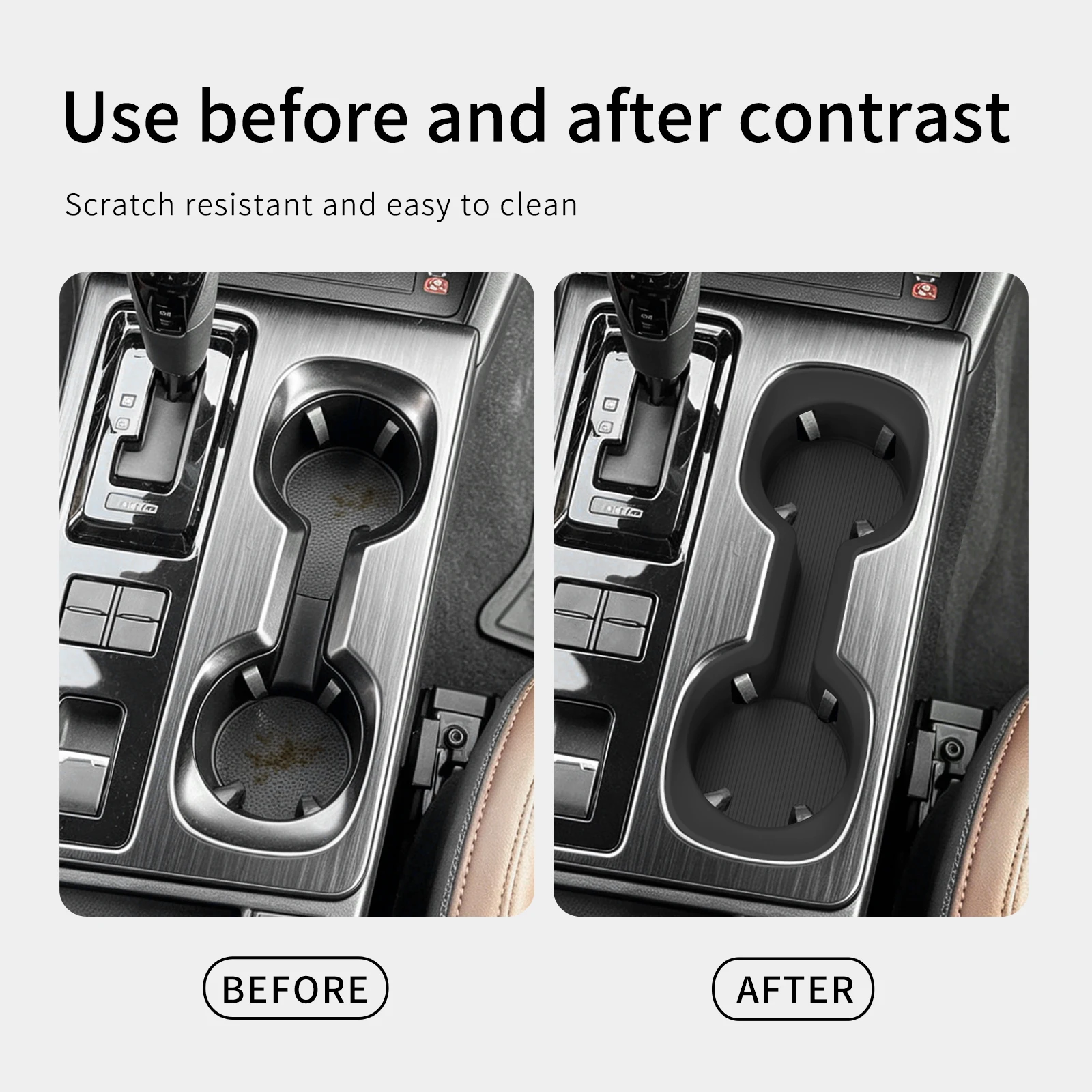 Smabee for Subaru Outback 2026 2027 Silicone Center Cup Holder Insert Box Shock-Absorbing Tray Organizer Car Accessories - view 3