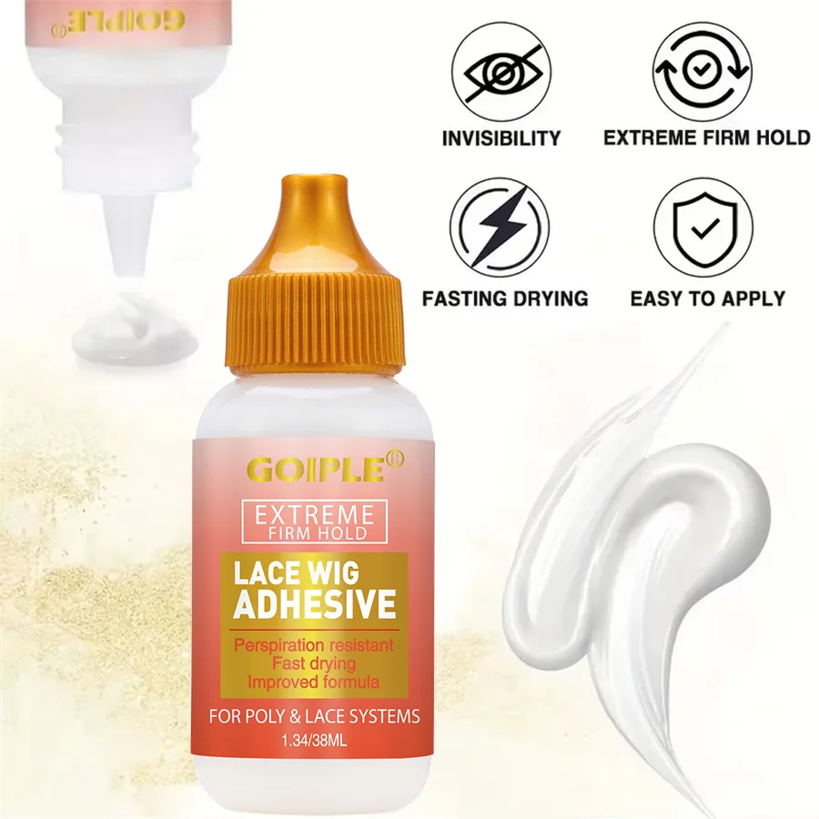 Lace Wig Adhesive Fast Dry Waterproof Glue Break Hair Flyaways Smoothing Wax & Control Gel for Wigs Beginner Toupee Styling Tool 5