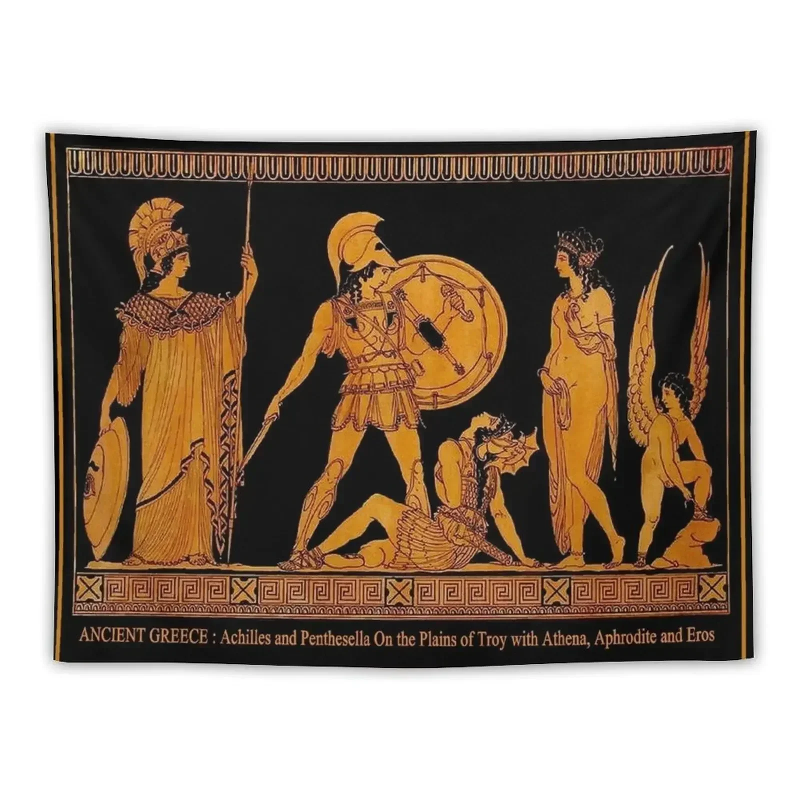 GREECE : Ancient God and Goddess Frieze Print Tapestry Wall Decorations Anime Decor Cute Decor Room Decor For Girls Tapestry