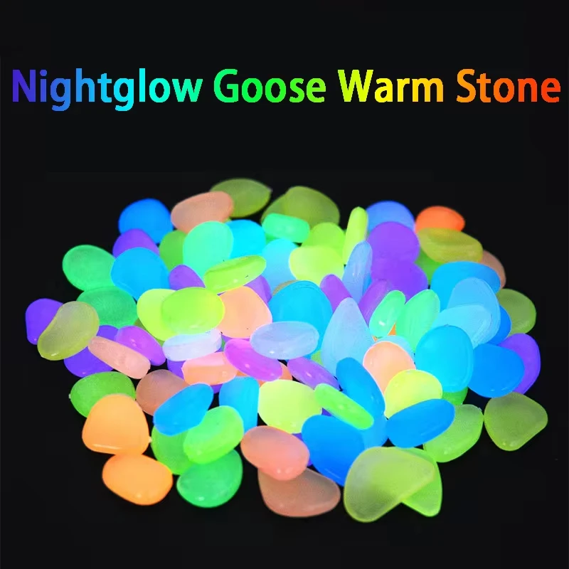 50/100Pcs Artificial Colored Nightlight Stone Fish Bowl Landscaping Home Decoration Landscaping Luminescent Small Stone