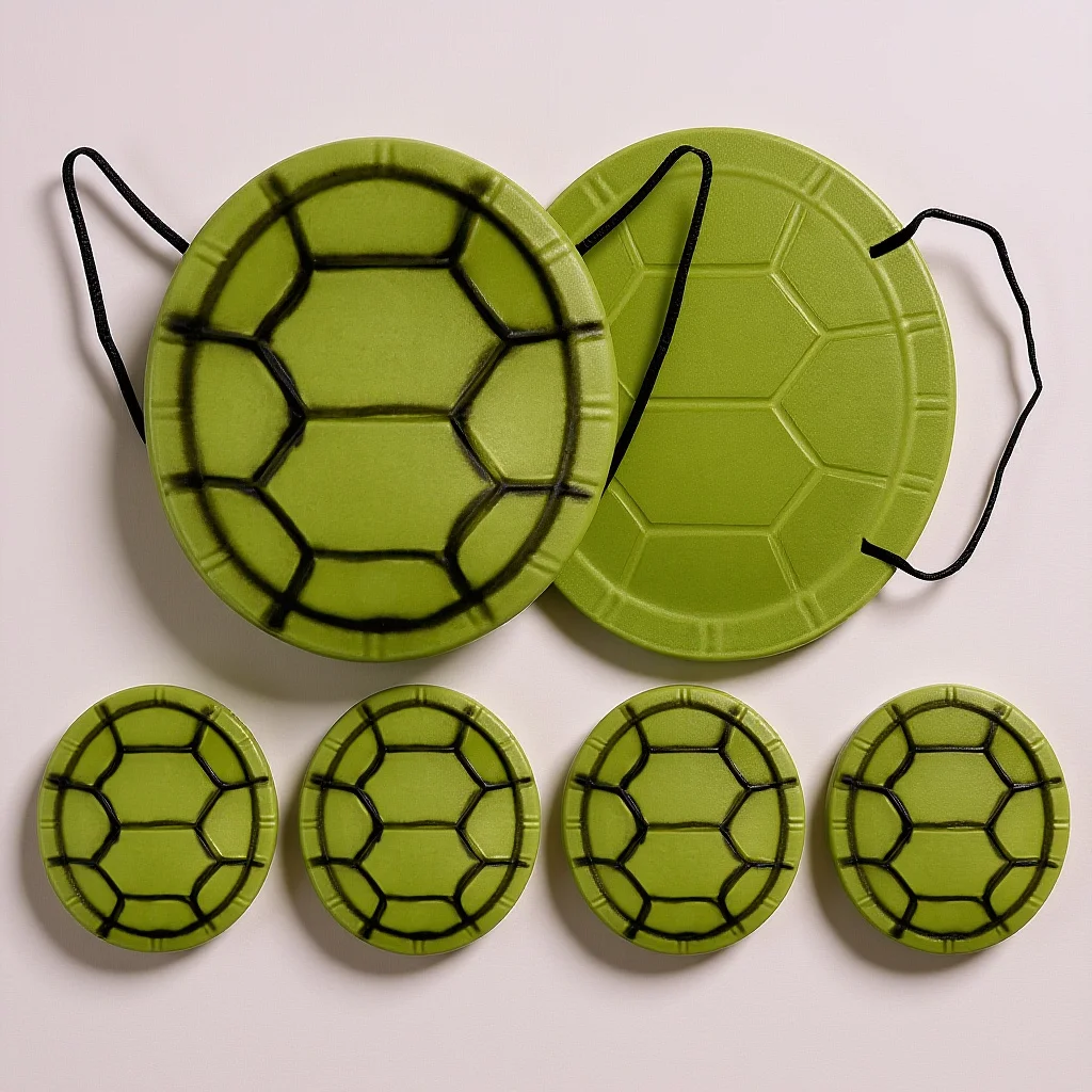 

6 шт. украшения из панциря черепахи 44X35X7 см Ева Хэллоуин косплей реквизит вечерние представление новинка костюм черепахи