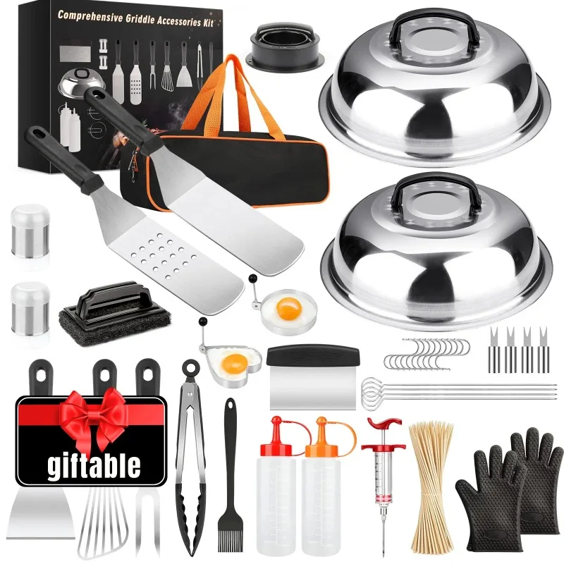 

Griddle Accessories Kit 140 Pcs for Blackstone Camp Chef Professional Griddle Grill BBQ Spatula