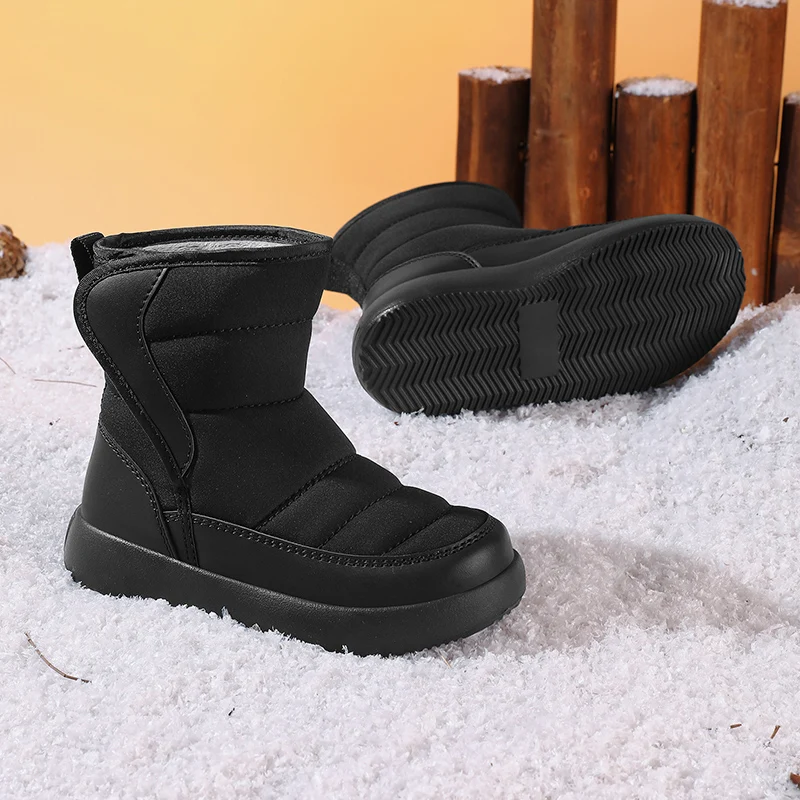 

Winter Kids Snow Boots Warm Plush Shoes High Top Anti-Slip Casual Ankle Boots Children's Outdoor Waterproof Girls Boys Shoes New