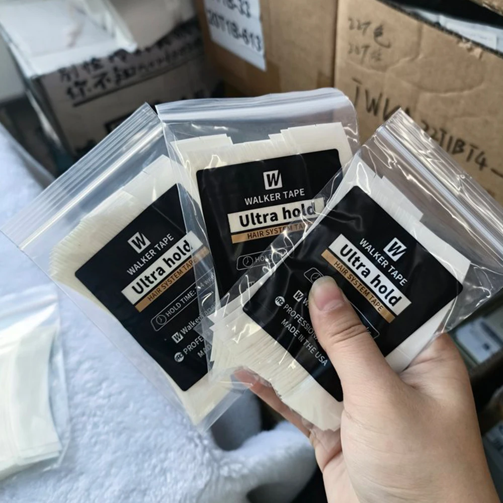 36 ชิ้น/ถุง Double-Sided Ultra Hold TAPE กาวผมระบบเทปกาว Hold Bonding กาวสําหรับ Salon ลูกไม้ระบบ Toupee กาว