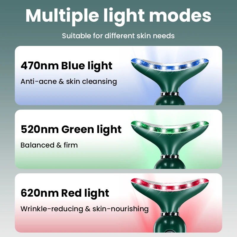 جهاز تجميل الوجه والرقبة، آلة شد الوجه، الذقن المزدوجة LED المضادة للتجاعيد، مزيل الذقن المزدوجة، تدليك الوجه
