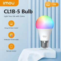 IMOU B5 Bulb Smart Control Lamp E27 Base Dimmable Light Led Lamp Bombilla Colorful Changing Bulb Led 220-240V 9W Decorative Home