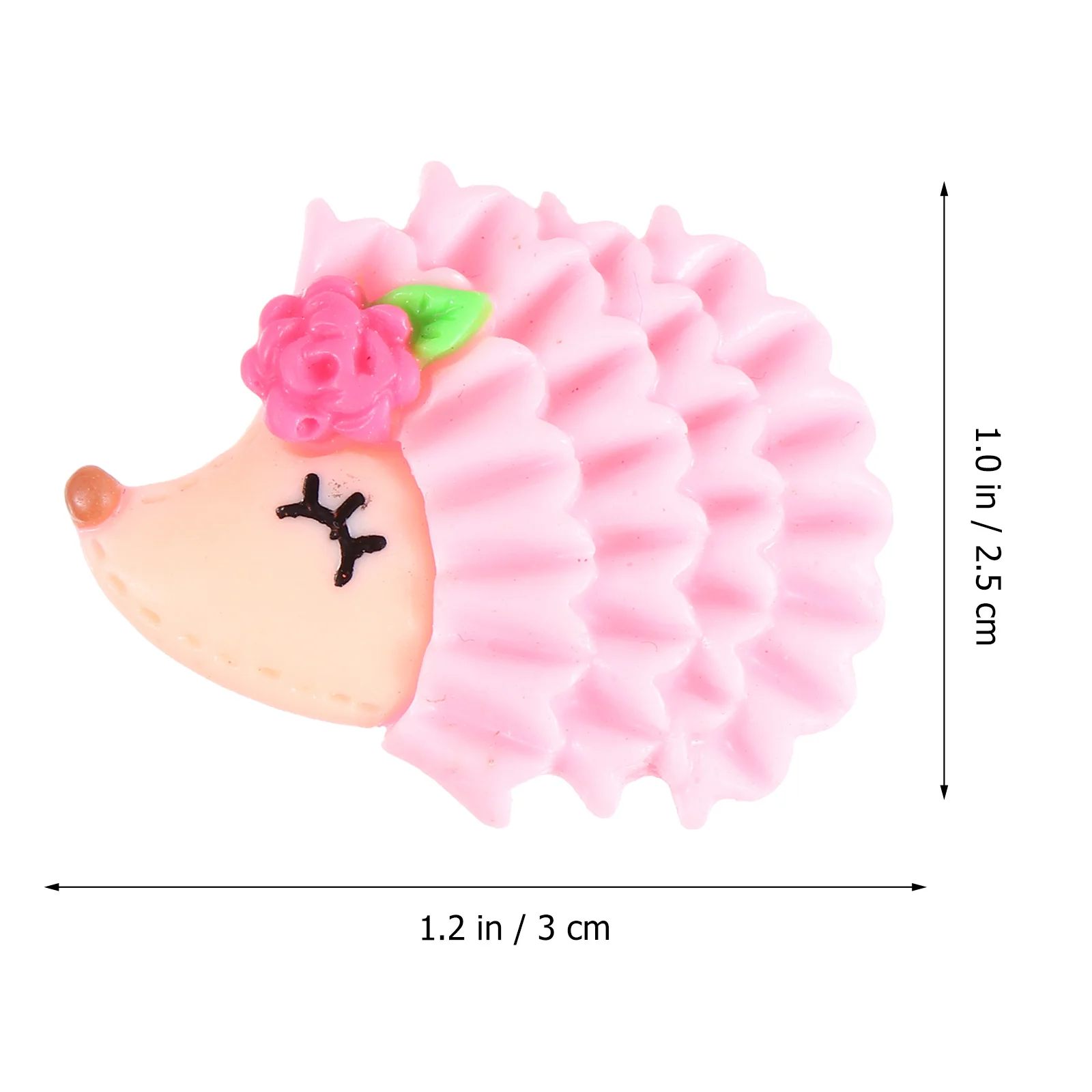 

20Pcs Headwear Accessories Resin Hedgehog Charms DIY Craft Supplies Beautiful Headdress Props for DIY Hair Clip Decorations