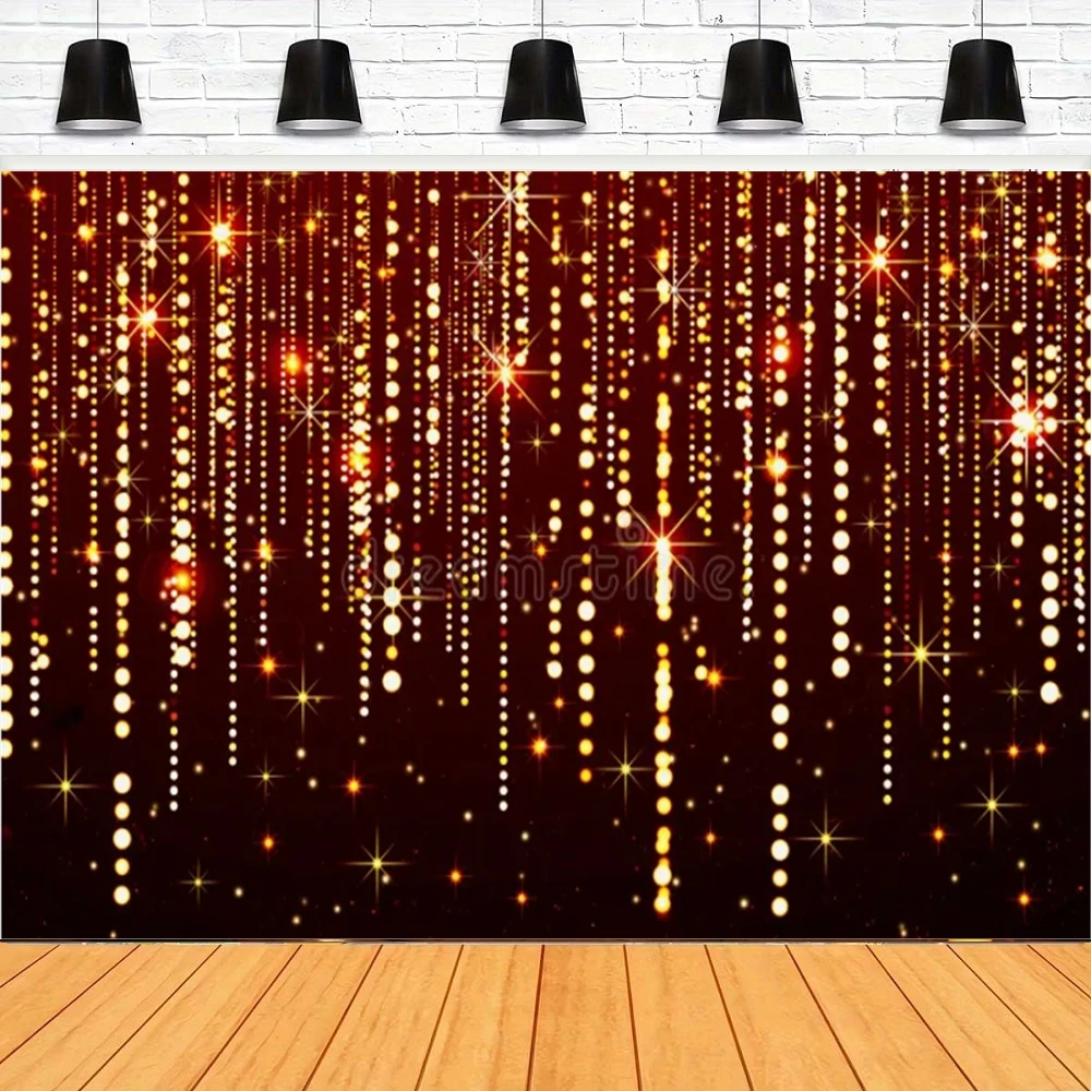 

Черный и золотой фон для фотосъемки, Новый год, золотые пятна, винтажный абстрактный фон, настенный семейный постер на день рождения, баннер