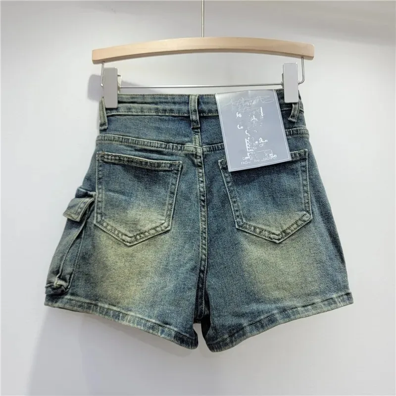 Denim Skirt Pants Women Vintage Shorts Skirts Distressed High Waist Jeans Skort Washed Streetwear Female Summer Culottes 2026