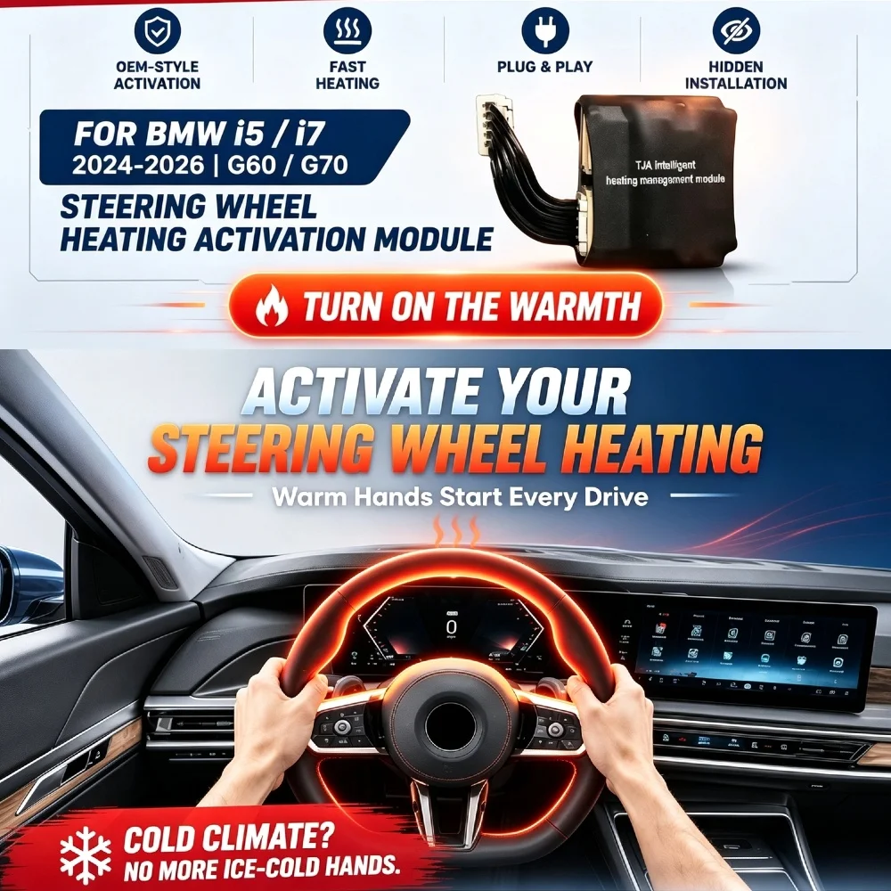 For BMW 5 Series-G60 7 Series-G70 i5 i7 iX1 iX3 2024-2026 Heating Module For High-End Steering Wheels with Integrated Lighting
