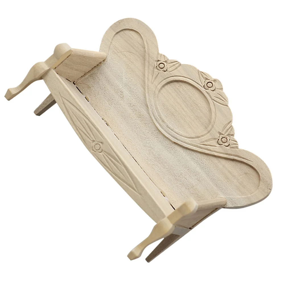 

Miniature Wooden Vintage Sofa Chair 1:12 Scale Dollhouse Living Room Furniture Decoration Miniature Sofa Armchair