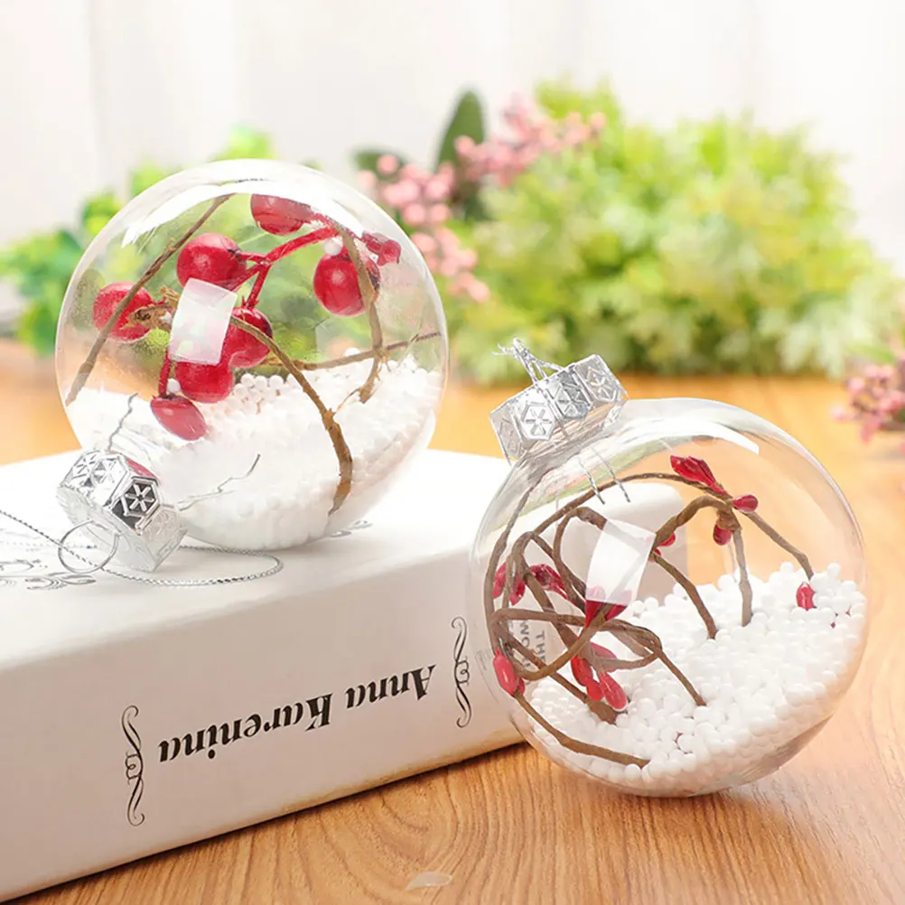 

12pcs Ball Ornaments 10cm Hanging Tree Decor Xmas Christmas Decorative Balls Party Supplies Holiday Gifts