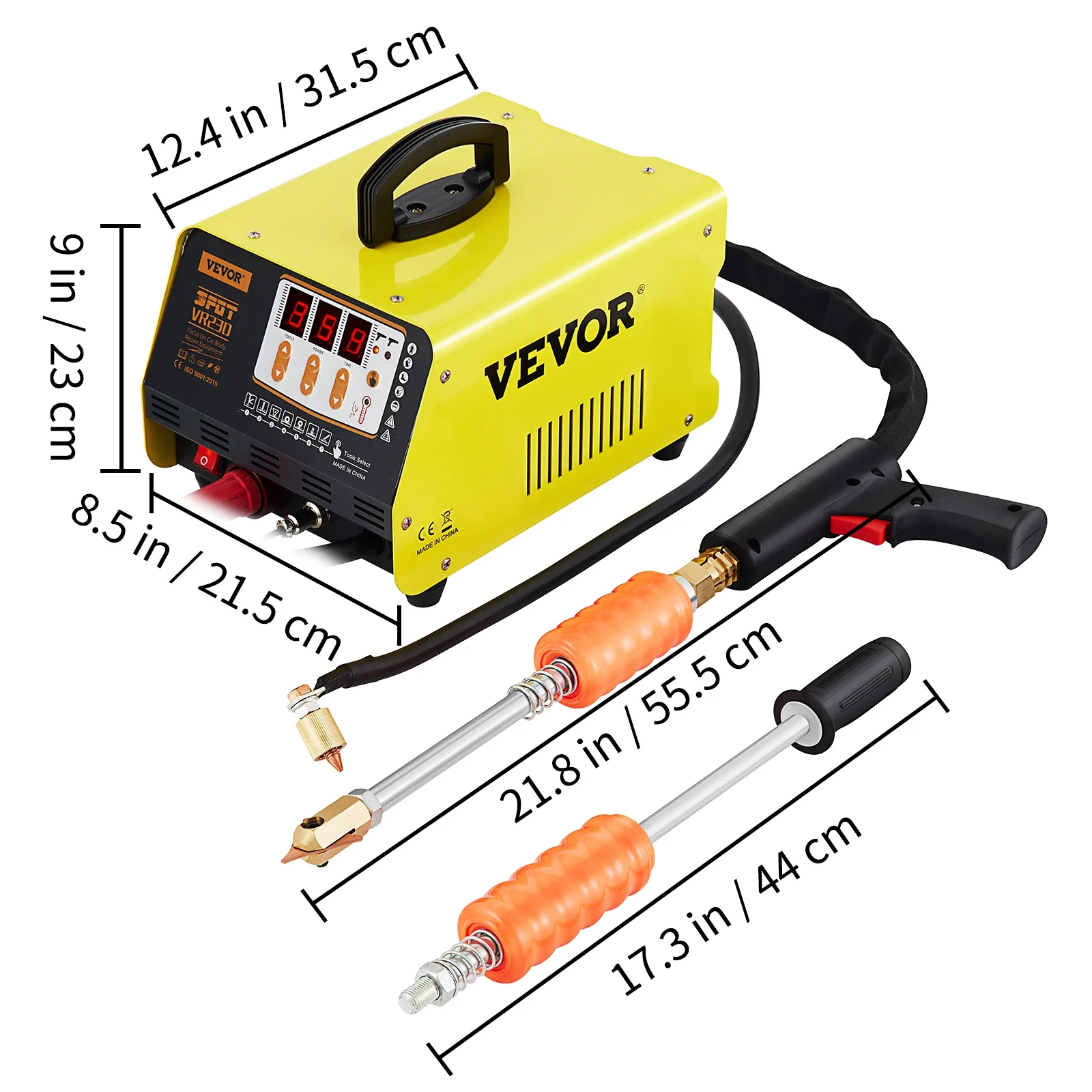 VEVOR Spot Welder 3500A 3KW 220V 110V Dent Repair Kit Dent Puller for Car Body Dent Repair with Time Regulation Function