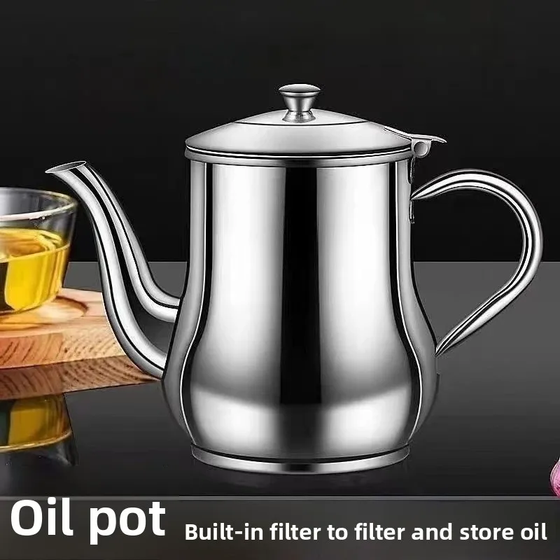 Extra thick oil pot, stainless steel oil filling, filtering, oil storage tank, pouring large capacity restaurant for kitchen