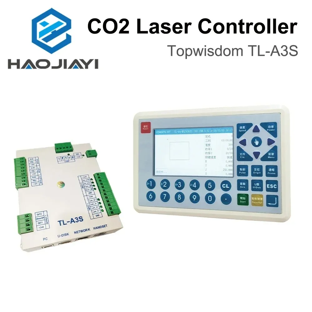 HAOJIAYI Topwisdom TL-A3S Laser Controller 3 Axes Motion Control Rotary Cutting Carving for Co2 Laser Engraving Cutting Machine