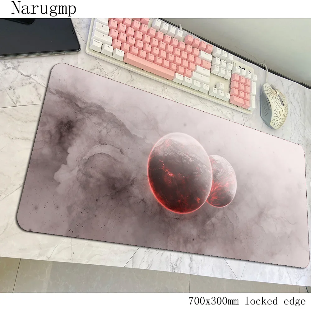 

Moon Space mousepad Customized gaming mouse pad 700x300x3mm computer gamer accessories large mat gel laptop desk protector pads
