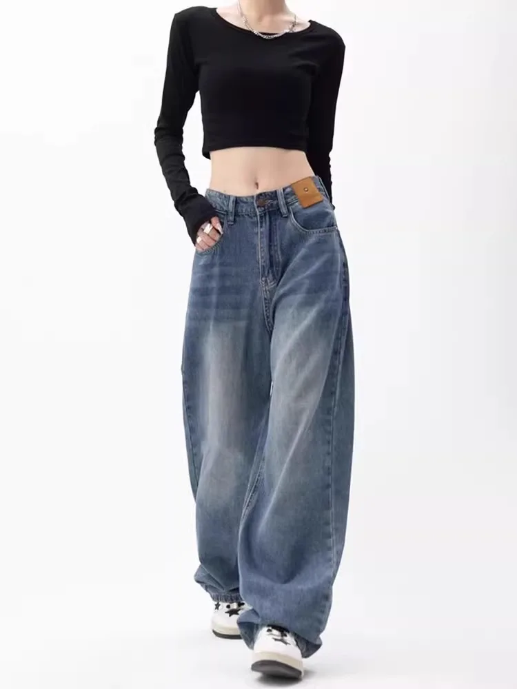 ارتفاع الخصر واسعة الساق الجينز مستقيم Bootcut النساء السراويل ل الكمثرى على شكل الجسم التخسيس السراويل الطويلة الخريف أسود أزرق الجينز امرأة