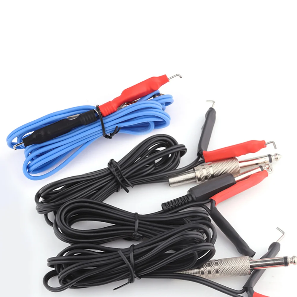 

Tattoo Hook Line Silicone Hook Line For Machine Cable High Flexibility Stable Current Clip Cord For Power Supply Black