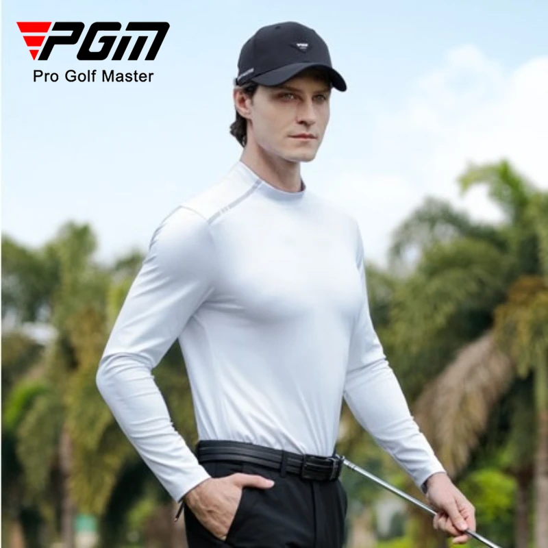

Мужская рубашка с длинными рукавами PGM Golf, весенне-летняя высокоэластичная мягкая одежда, топ YF866