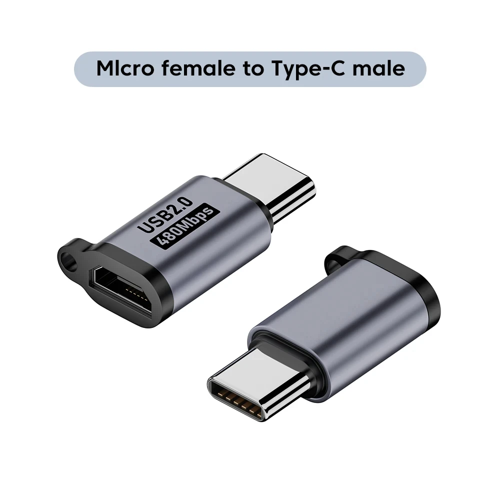 

Type C Adapter to Micro USB 480Mbps Fast Charging Data Transfer Connector USB C Male to ios Female Converter For Android Phone