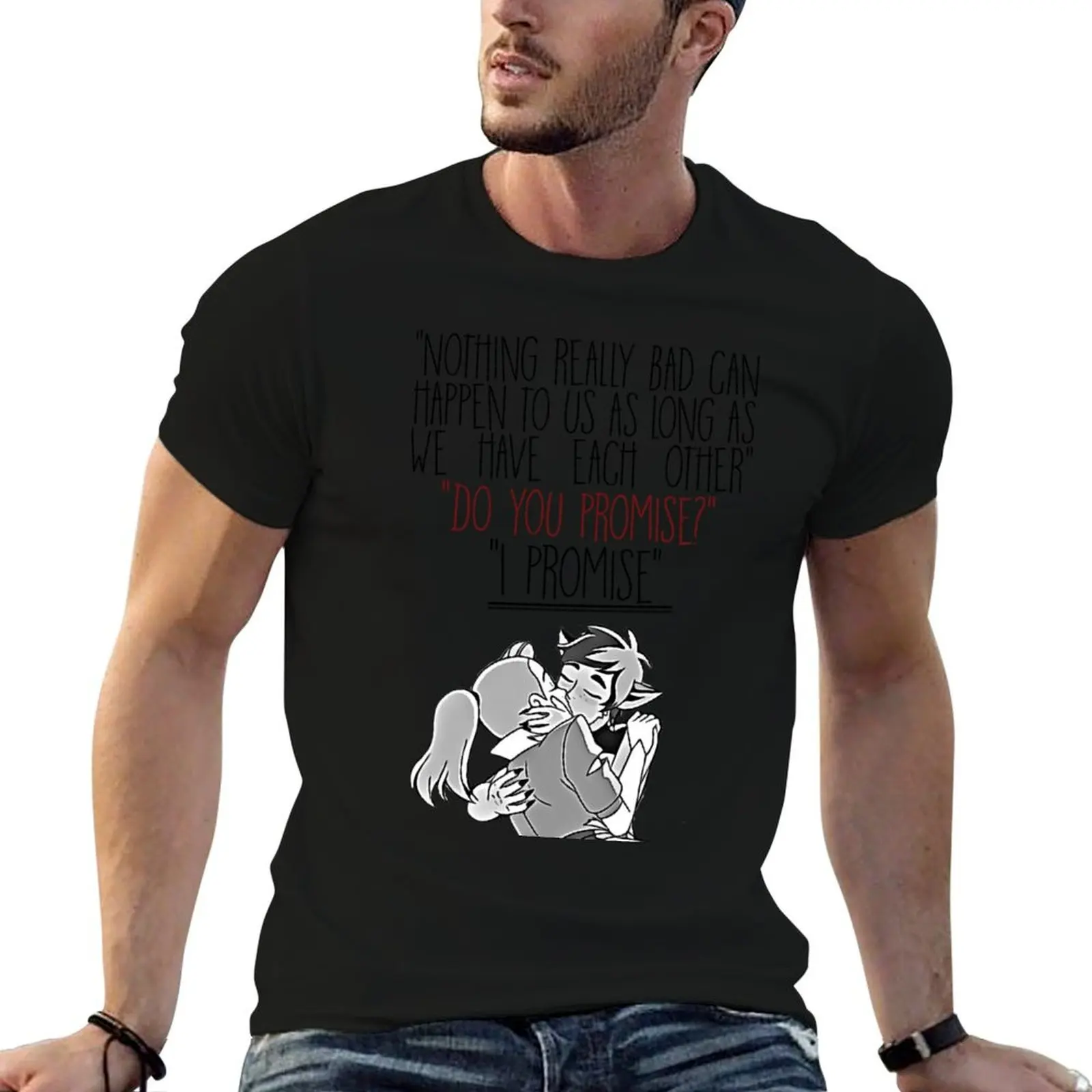 Catradora - You promise? - Catra and Adora T-Shirt All Weather Casual Short Sleeve