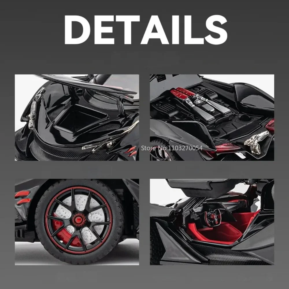 1/24 Apollo IE Alloy Car Model Super Sports Car Toys Simulation Diecasts & Toy Vehicles Decoration For Kids Boys Christmas Gifts