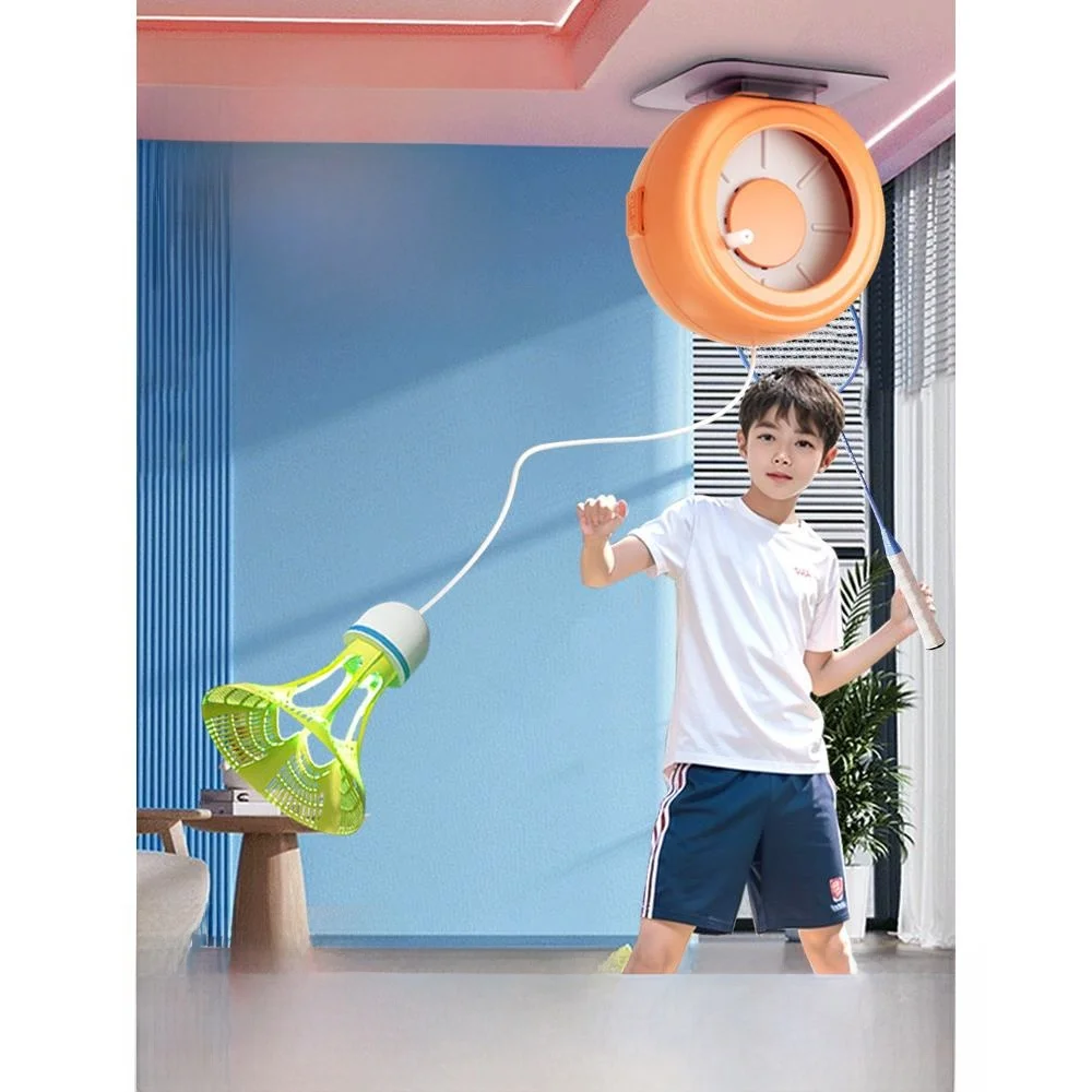 

Домашний тренажер для бадминтона с автоматическим отскоком для самостоятельных тренировок детей, инструмент для отработки навыков, оборудование для занятий спортом в помещении