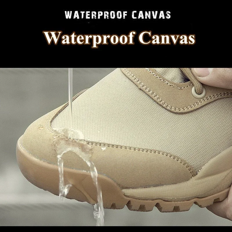 Summer Combat Boot Men Women Climbing Training Lightweight Waterproof Tactical Boots Outdoor Hiking Breathable Mesh Shoes image 5
