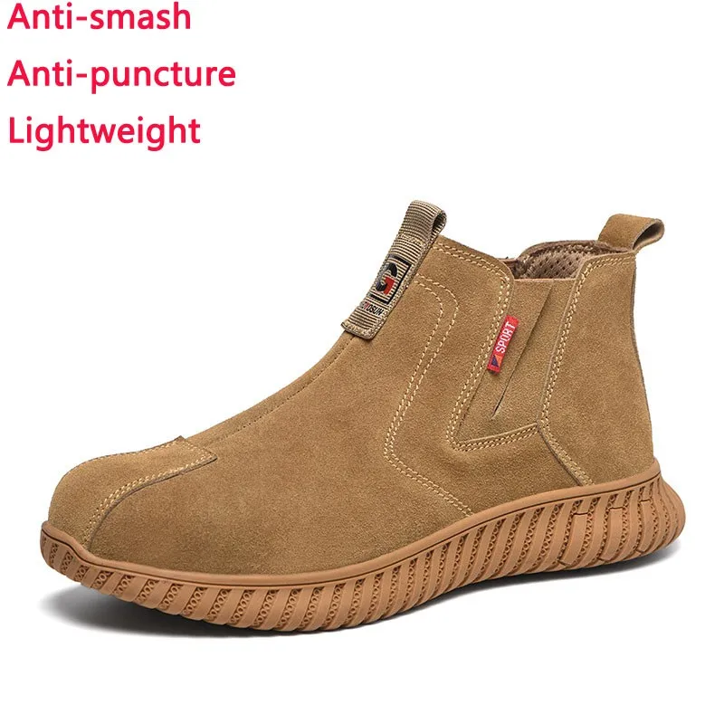 Breathable Suede Zapatos De Seguridad Hombre Autumn And Winter Safety Shoes Anti Smashing And Anti Piercing Work Life Shoes