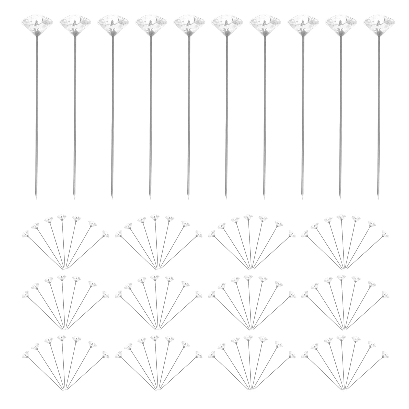 

Diamond-shaped Positioning Needle Jewelry Making Pins Wedding Boutonniere Rhinestones Floral Sewing Corsage ABS Flower Bride