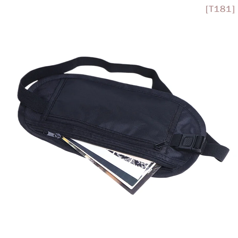 

[E] 1PC Universal Sports Waist Bag Money Belt For Travel Women And Men Slim Hidden Travel Wallet Mobile Phone Anti-theft Bag